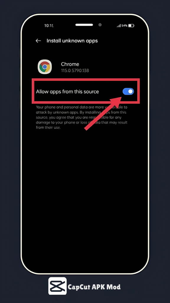 Once installed, open the app